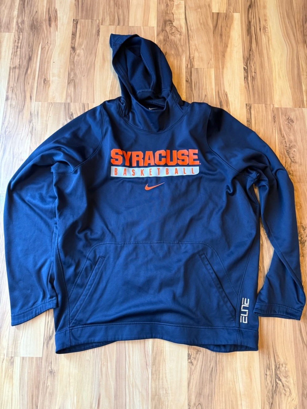 Nike Navy Syracuse Basketball Hoodie with Orange Logo